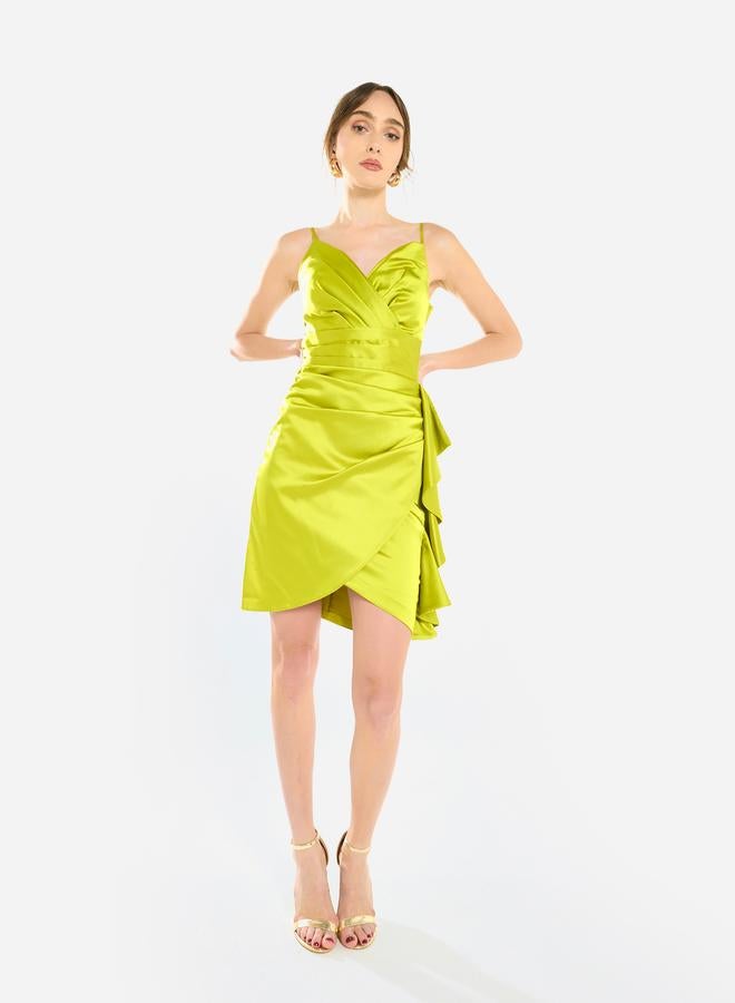House of Moda Women Ruched Asymmetric Cocktail Dress - Image 4